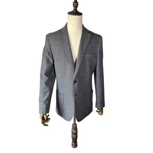 Jos A Bank 1905‎ Mens 44 Long Houndstooth Wool Blend Sport Coat Blazer